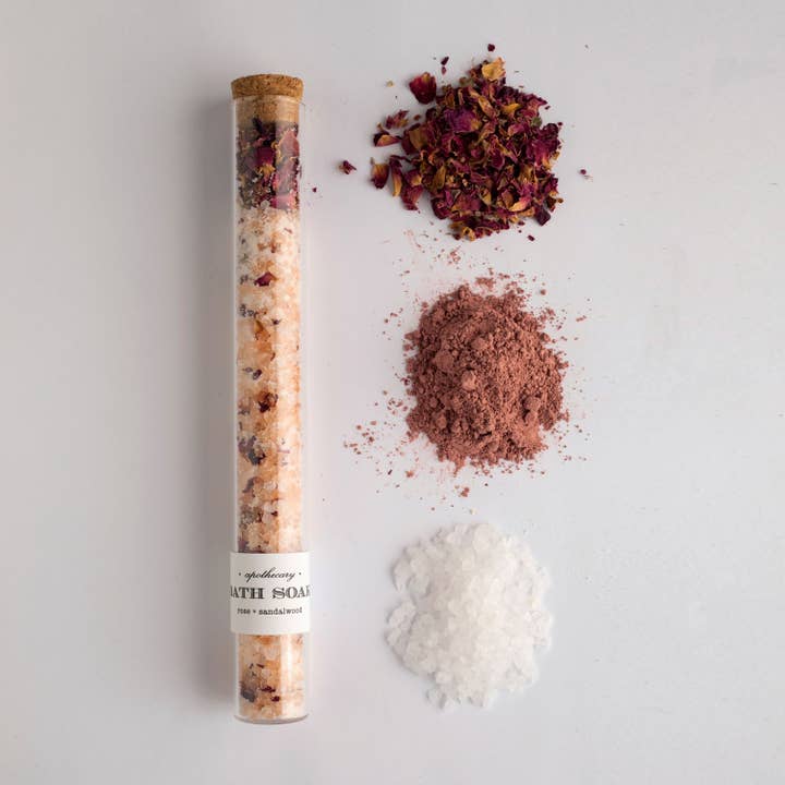 Rose Sandeltræ: Badeblødgøringsrør (badesalt) for engroshandel hos Nectar Republic