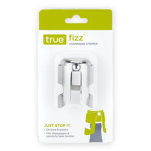 TRUE - Wholesale Wine Stopper - Fizz Chrome Champagne Stopper - Silver or Gold