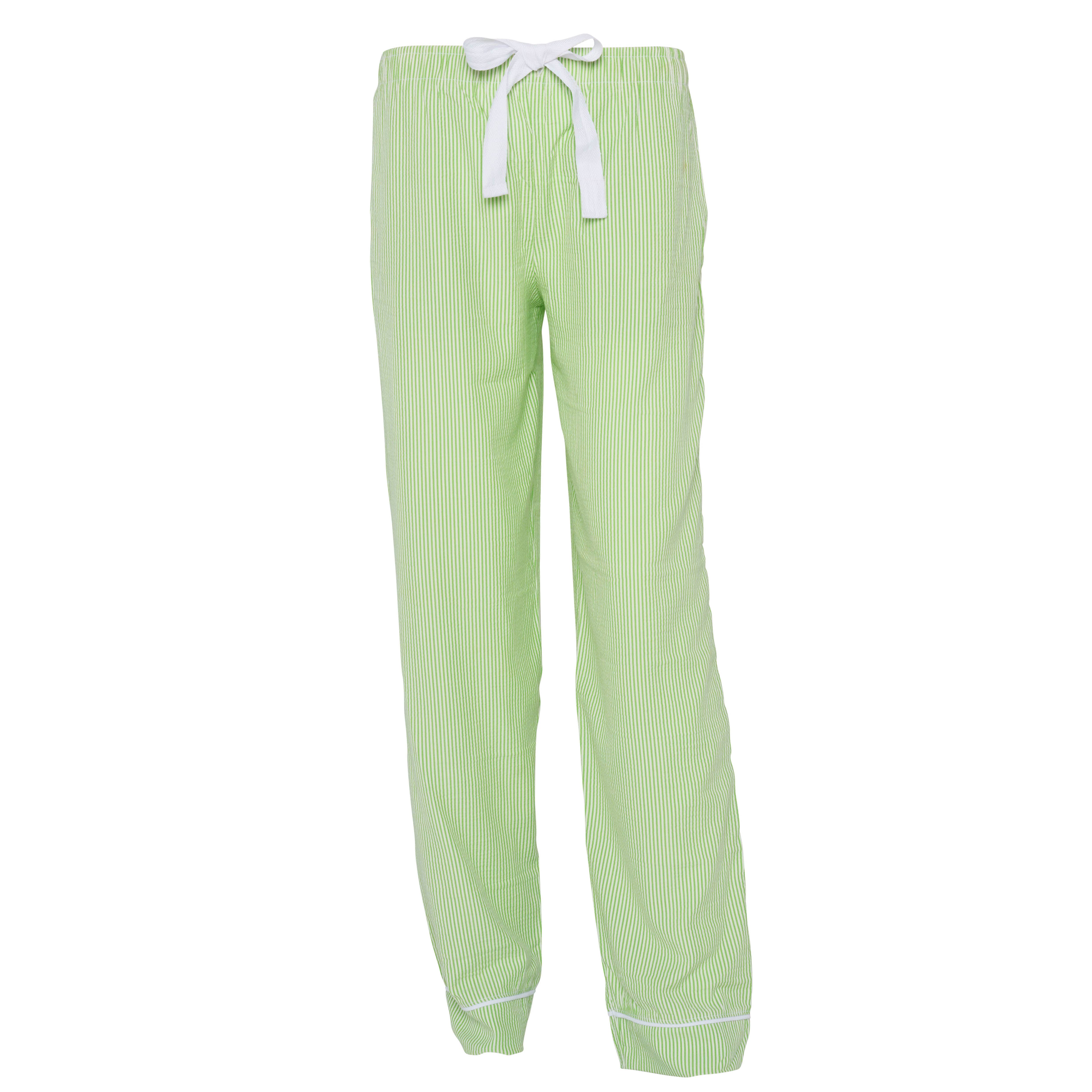 Love That Cotton - Wholesale Sleepwear Bottom - Women's - Seersucker Pajama Pants Green1