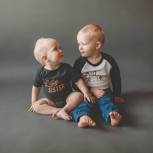 Sweetpea and Co. - Wholesale Screen Printed T-Shirt - Kids - Big Brother Kid Raglan Tee2