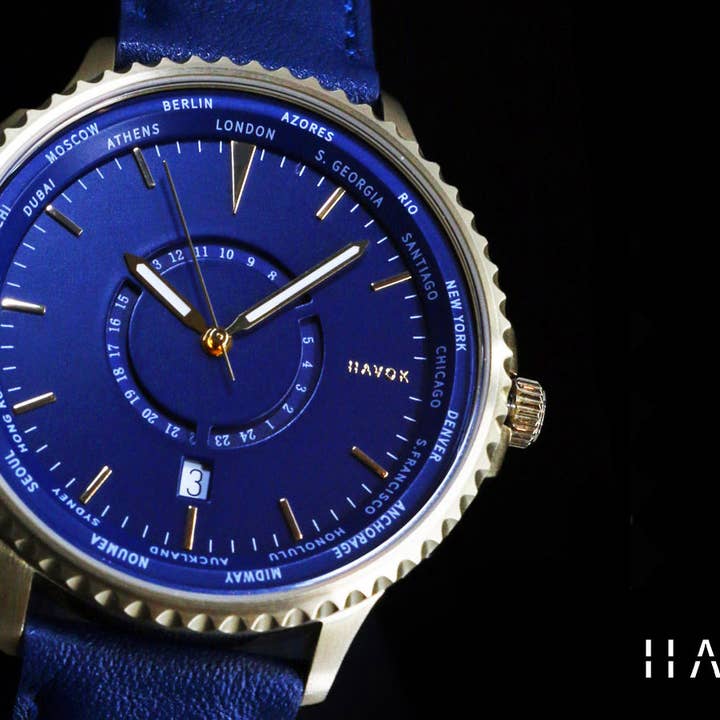 Elliot Havok - Wholesale Wrist Watch - Men's - World Traveller | 24 Time Zones On a World Timer4