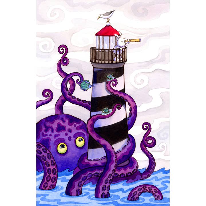 SepiaLepus Illustration - Wholesale Art Print - 8" x 10" Tea Time Art Print