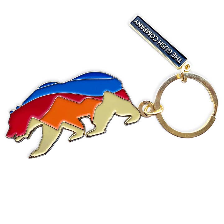 Sunset Bear Keychain for wholesale by The Gush Company