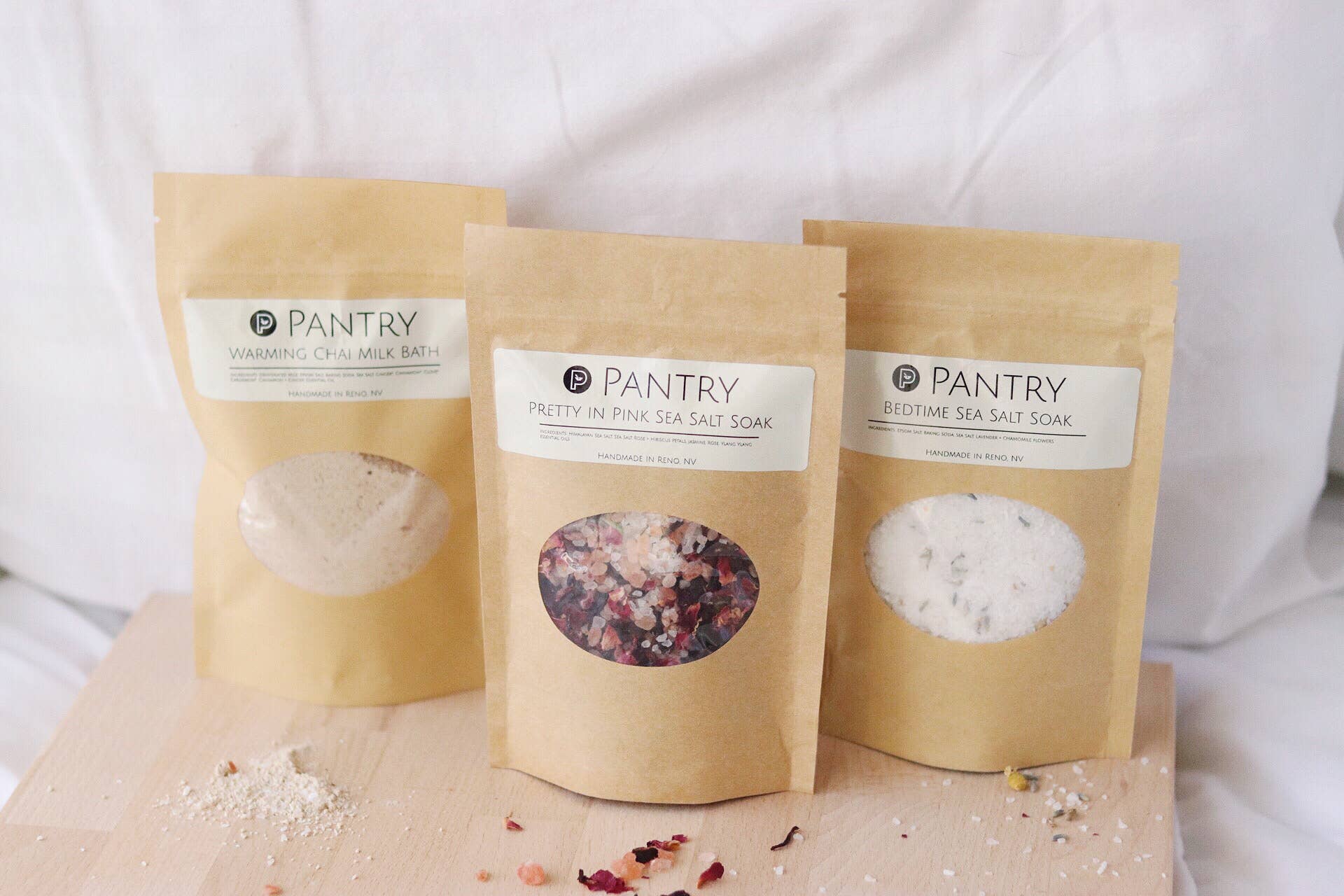 Pantry Products - Skin, Body, + Wellness - Wholesale Bath Salts - Warming Chai Milk Bath - 8oz - Hydrating Fall Bath Soak1