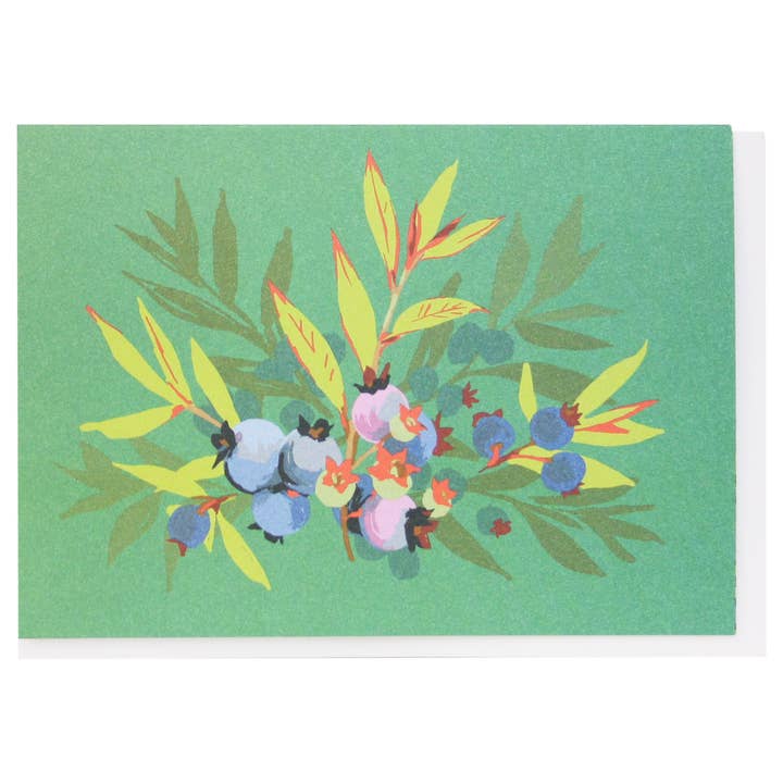 Blueberries Note Card for wholesale by Smudge Ink