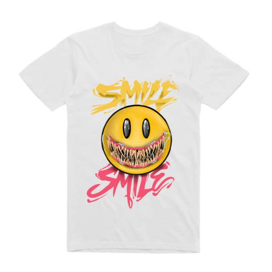 White Smile Tee for wholesale by Merchathon
