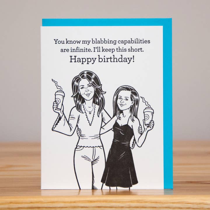 Anniversaire Gilmore Filles (Letterpress) pour la vente par Huckleberry Letterpress