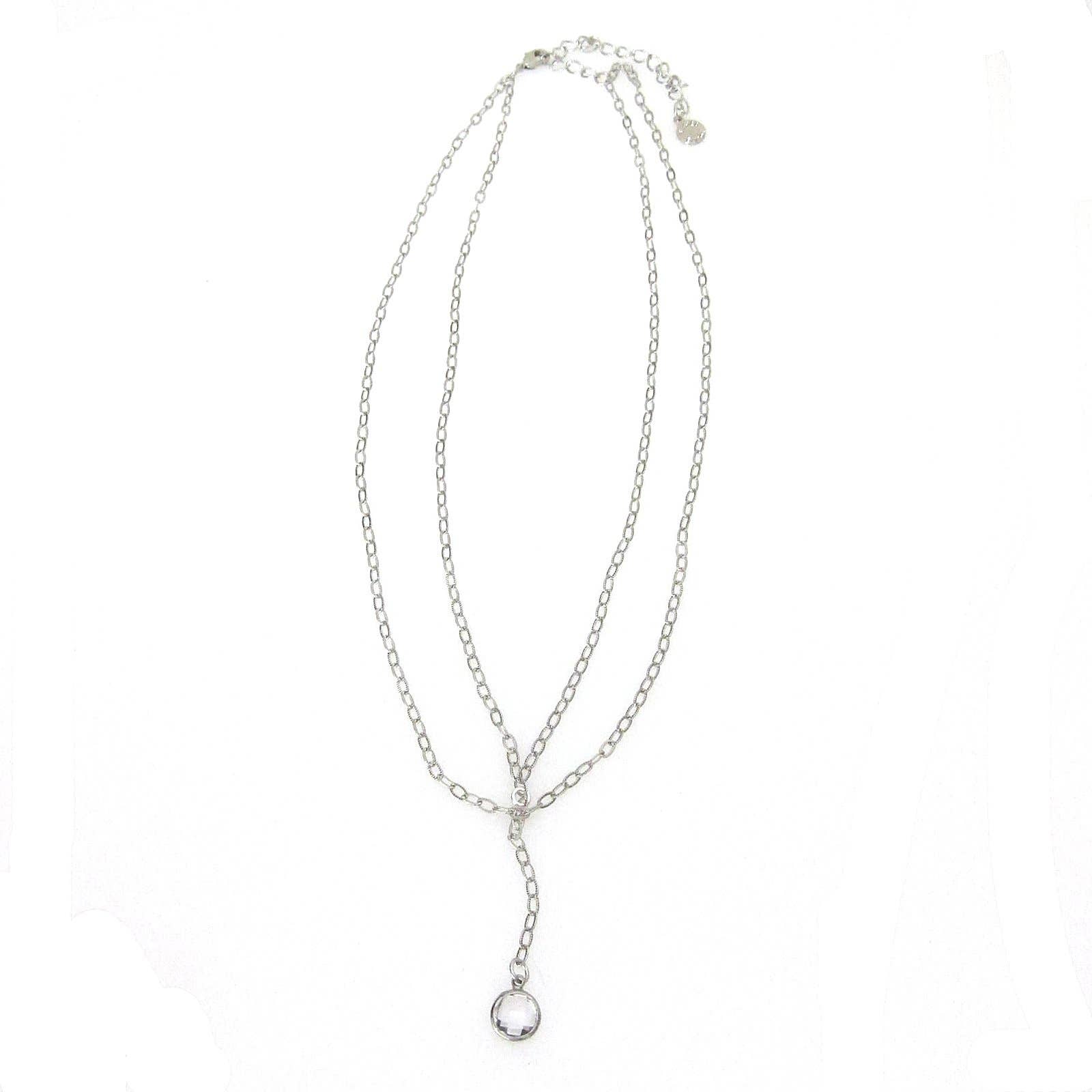 Jessica Elliot Jewelry - Wholesale Pendant/Charm Necklace - Nina Short Layered Necklace with Round Crystal2