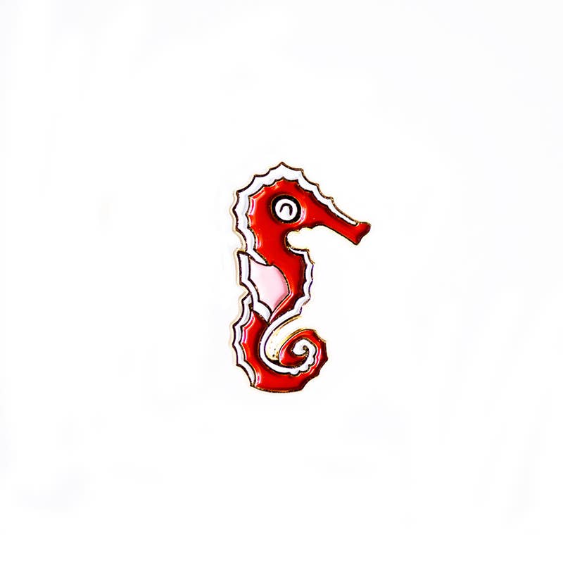 ILOOTPAPERIE - Wholesale Lapel Pin/Button - Seahorse Enamel Pin