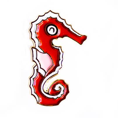 ILOOTPAPERIE - Wholesale Lapel Pin/Button - Seahorse Enamel Pin0