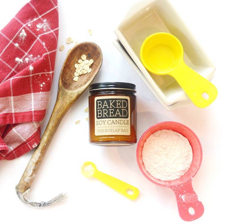 The Burlap Bag - Wholesale Jar/Filled Candle - Baked Bread - Soy Candle 9oz3