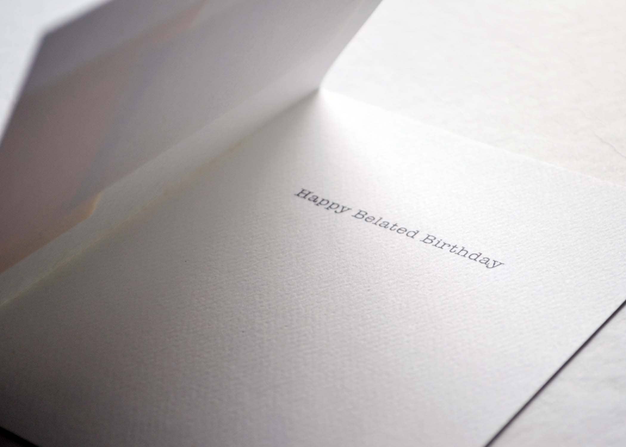 Cracked Designs - Wholesale Birthday Card - Overdue Belated Birthday1