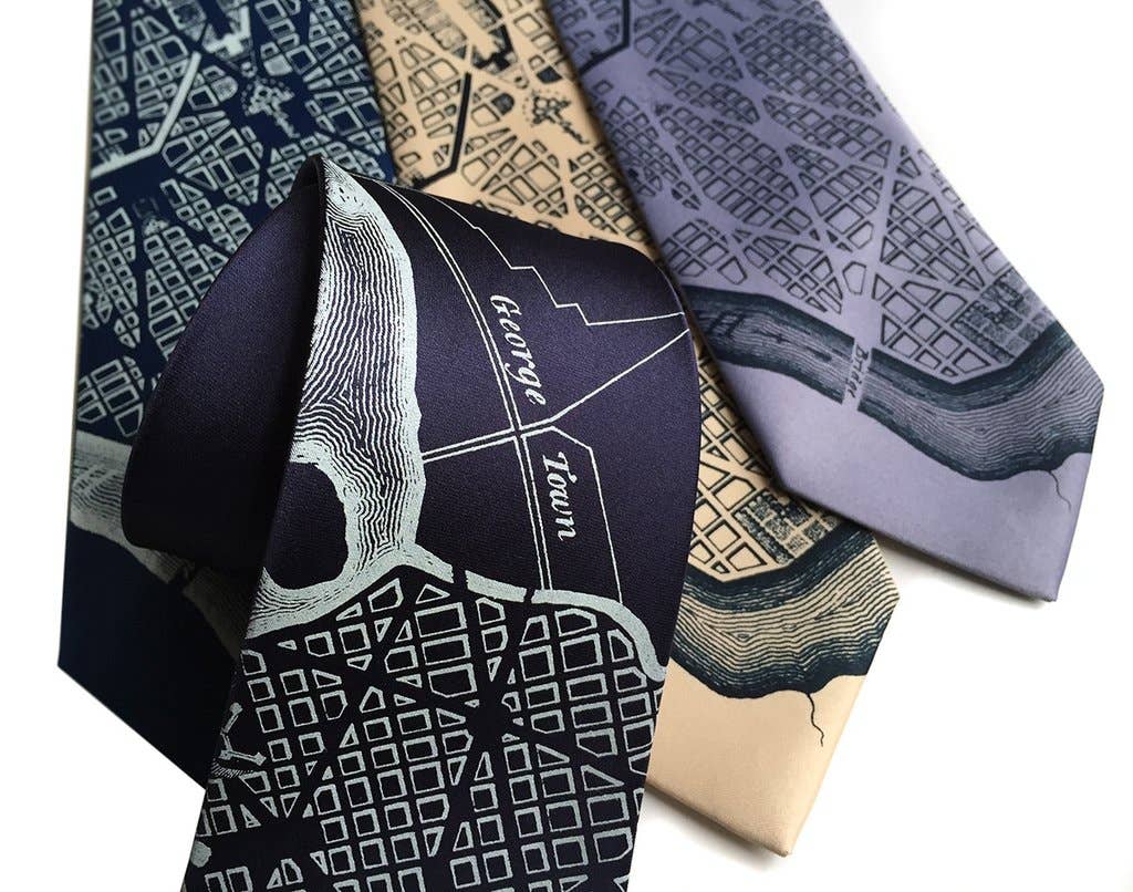 Cyberoptix Tie Lab - Wholesale Necktie - Men's - Washington DC Map Necktie2