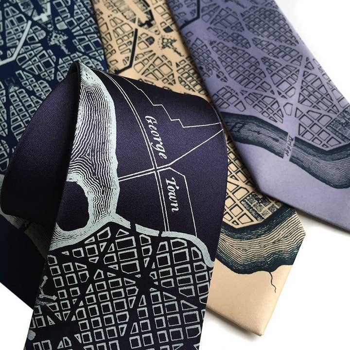 Cyberoptix Tie Lab - Wholesale Necktie - Men's - Washington DC Map Necktie2