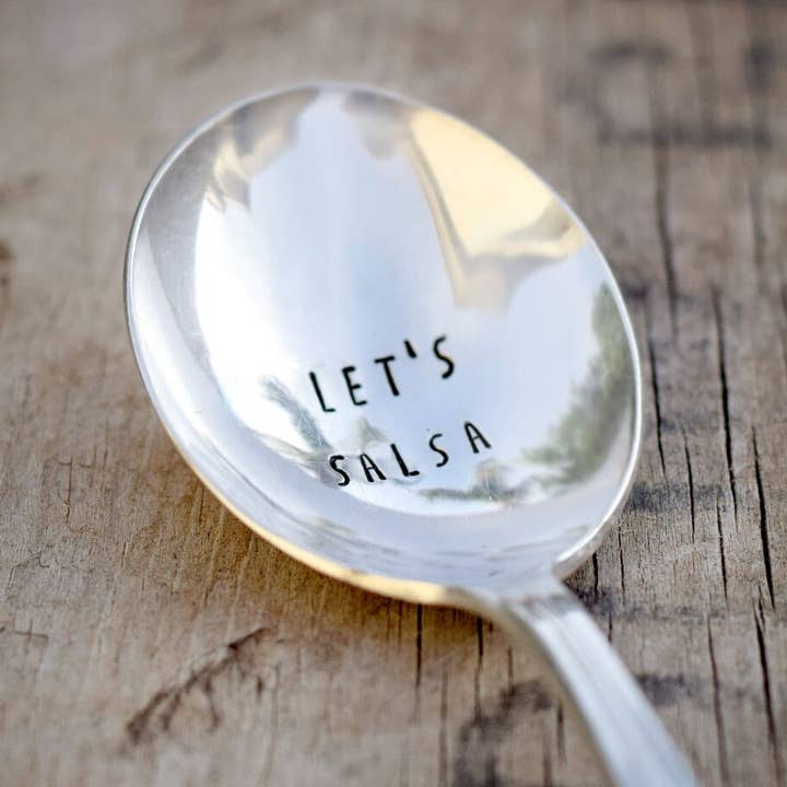 Let's Salsa Round Spoon for wholesale by Pumpernickel and Wry