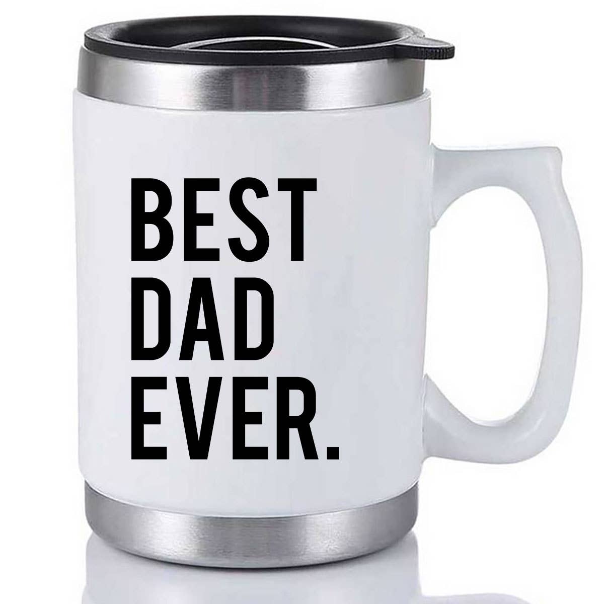 Made2Order - Wholesale Coffee Mug - Best Dad Ever. Ceramic Travel Mug W/ Removable Lid0