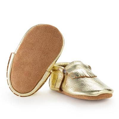 BirdRock Baby - Wholesale Moccasins - Kids - Baby Moccasins - Genuine Leather Baby Shoes (Gold)5