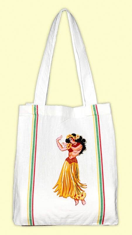 Red and White Kitchen Company - Wholesale Tote Bag - Women's - Hula Retro Souvenir Tote Bag, small