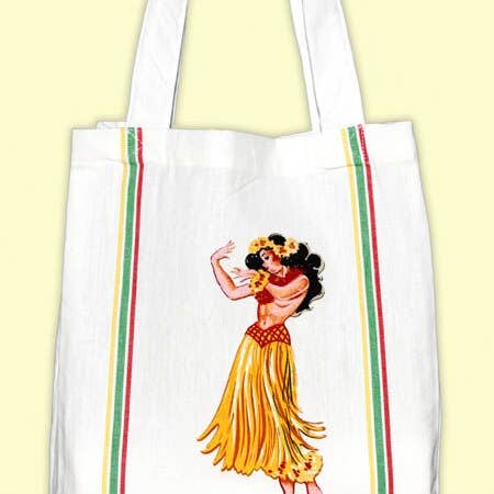 Red and White Kitchen Company - Wholesale Tote Bag - Women's - Hula Retro Souvenir Tote Bag, small0