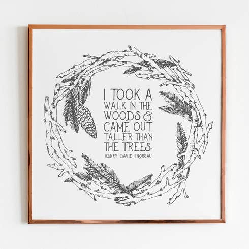 Maija Rebecca Hand Drawn – wholesale Art print – 12'' x 12'' A Walk in the Woods Art Print0