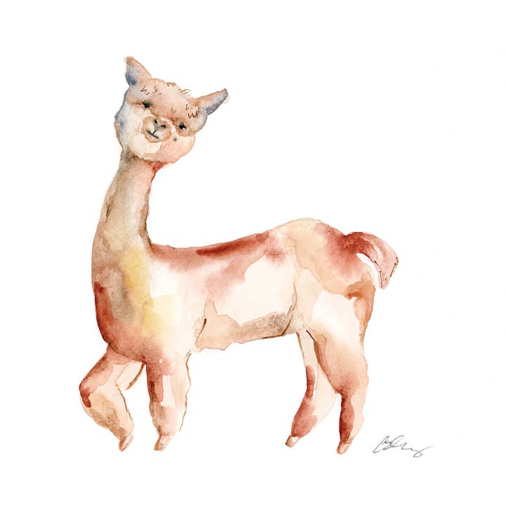 Easy Sunday Club - Wholesale Art Print - Gleeful Alpaca Art Print1