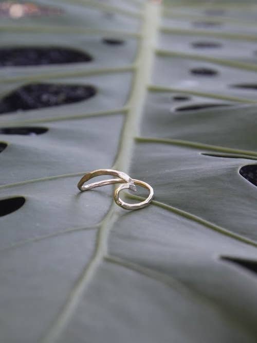 Sterling Silver - Hammered Wave Ring for wholesale by Toasted Jewelry