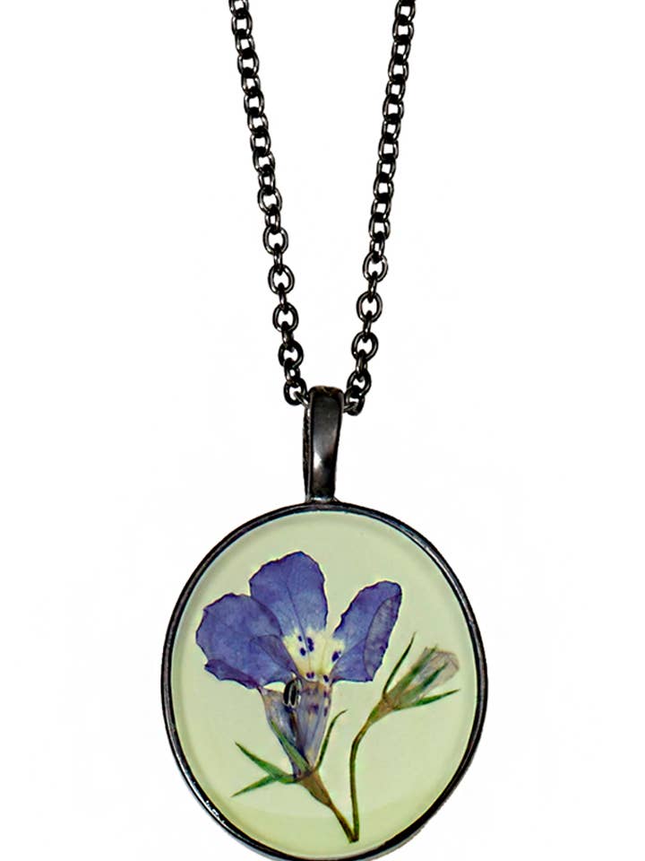 Lobelia Lime Med Oblong Necklace for wholesale by Shari Dixon