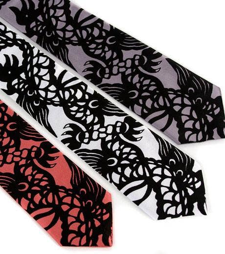 Cyberoptix Tie Lab - Wholesale Necktie - Men's - Chinese Dragon Silk Necktie4