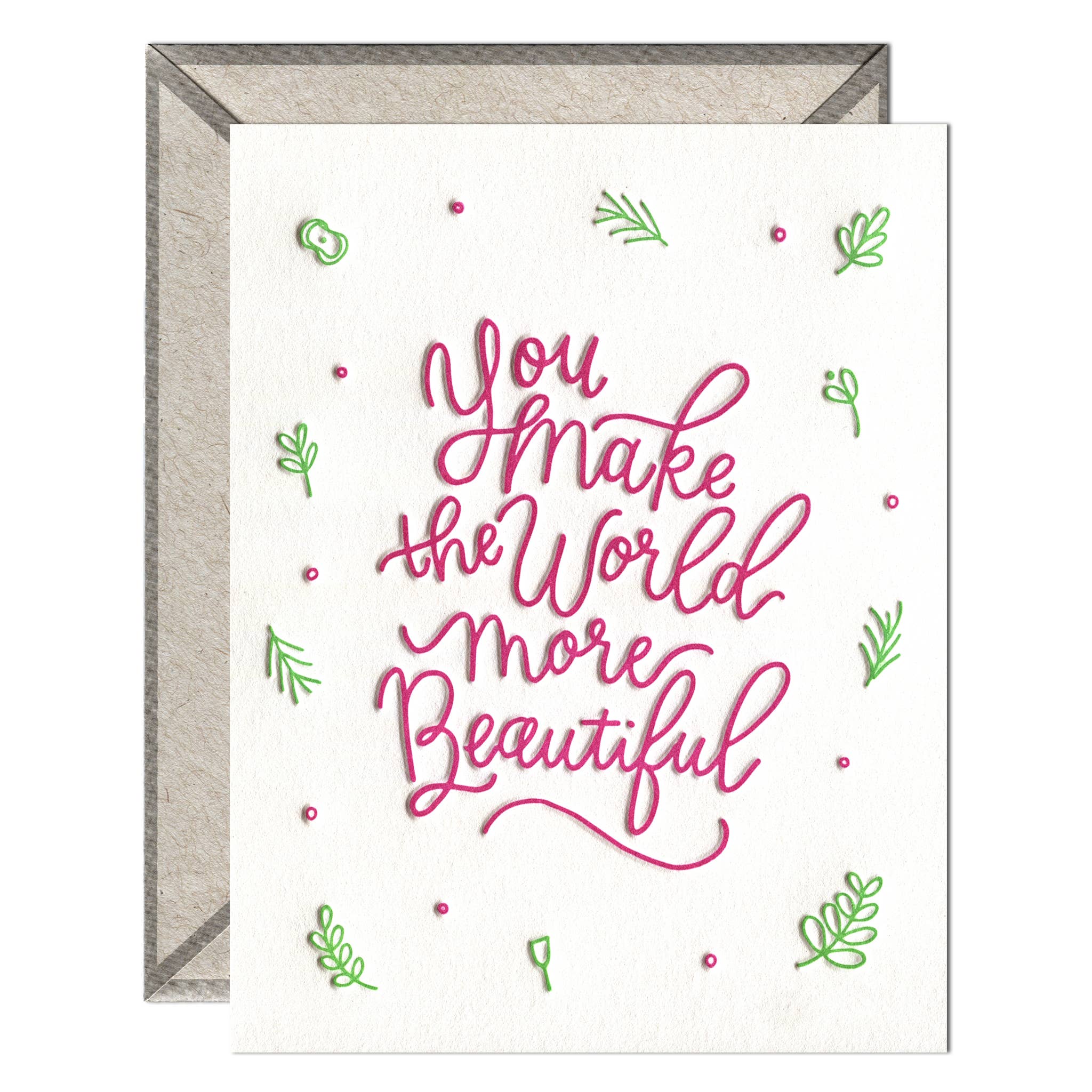 INK MEETS PAPER - Wholesale Vriendschapskaartje - Je maakt de wereld mooi - Vriendschap + Hallo kaart1