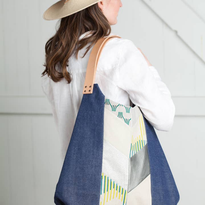 NW Convertible Tote In Twilight Chevron for wholesale by Frankie & Coco PDX