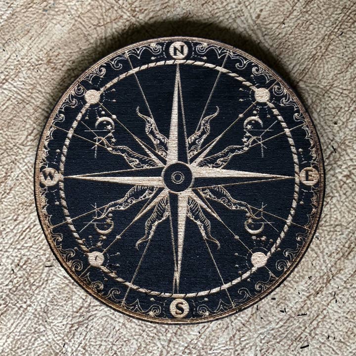 Imán de brújula para venta al por mayor de Zen and Meow