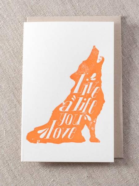 Lebe ein Leben du liebst Grußkarte für den Großhandel von Pike Street Press