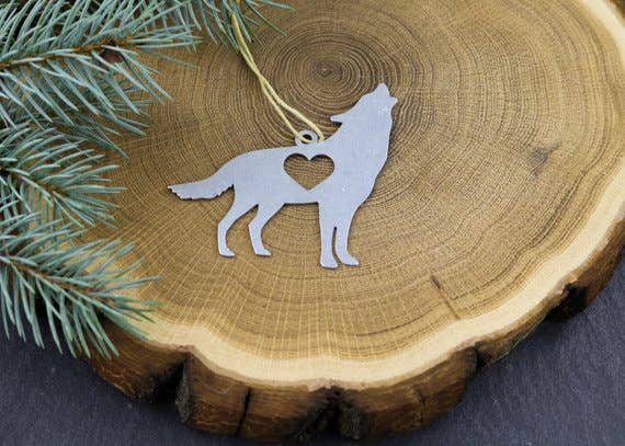 Iron Maid Art - Wholesale Ornament - Wolf Dog Animal Metal Holiday Gift Christmas Ornaments1
