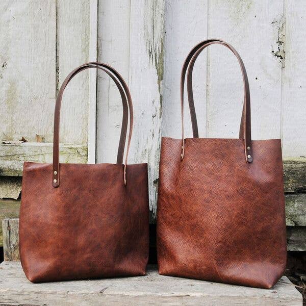 Hawks & Doves - Wholesale Tote Bag - Women's - Rustic Tote Tall, Made in NC, Full Grain Leather0