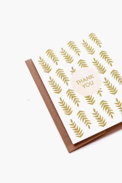 Rare Bird Co. + Pauline Stanley Studio - Wholesale Thank You Card - Fern Pattern Thank You Card1