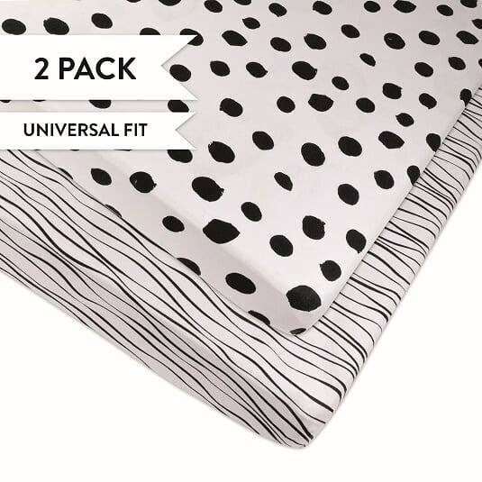 Ely’s & Co. - Wholesale Cot/Crib Sheets - Pack and Play Sheet - Pack of 2 (variation)