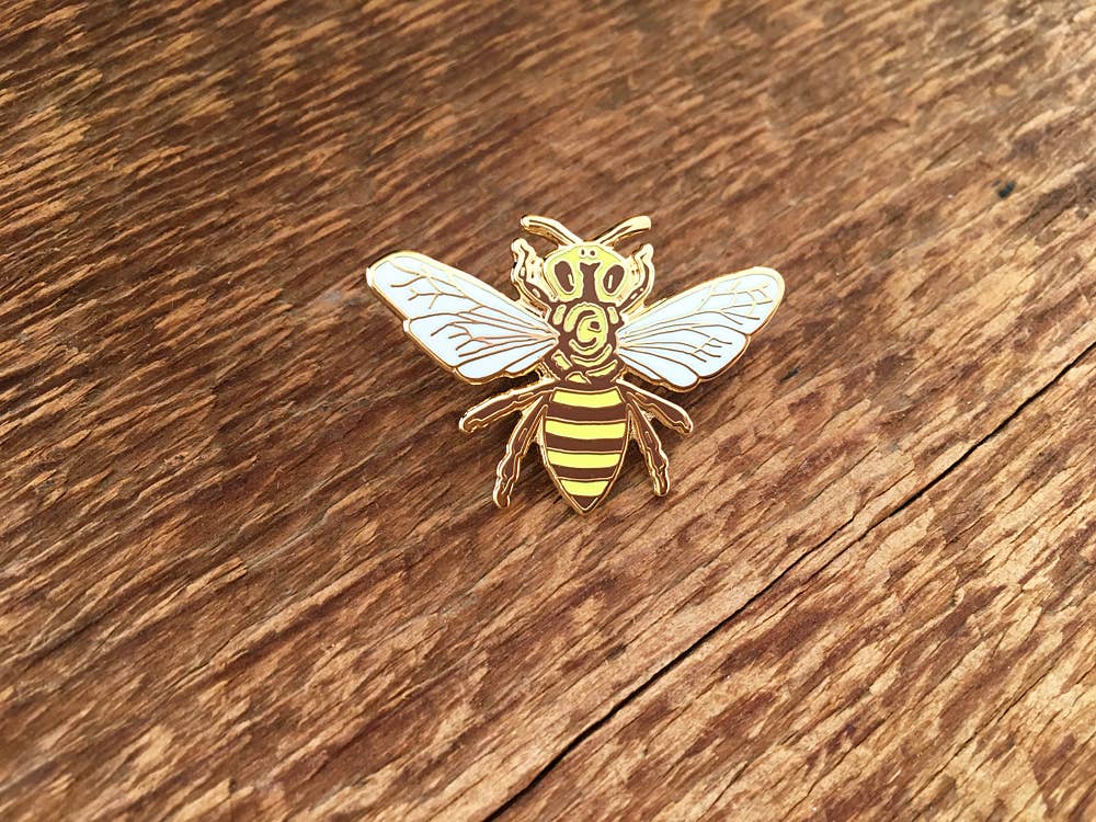 Noteworthy Paper & Press - Wholesale Lapel Pin/Button - Honey Bee Enamel Pin1