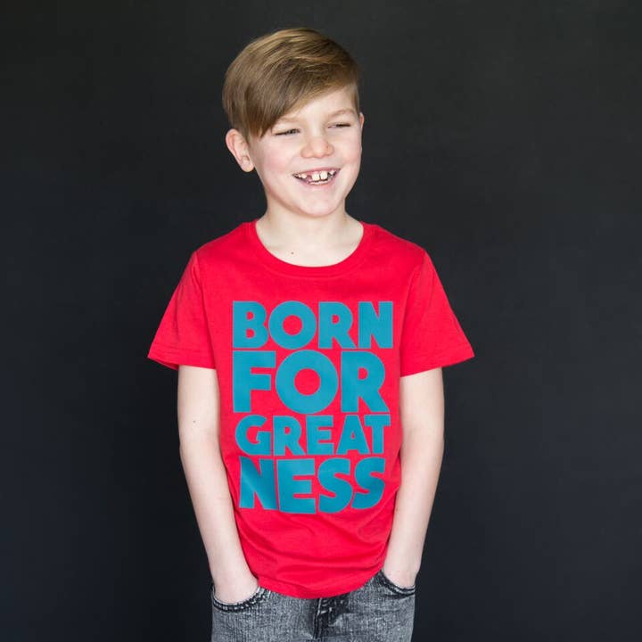 T-shirt unisexe « Born for Greatness » pour jeunes pour la vente par The Talking Shirt