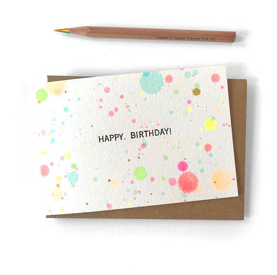 Little Lark - Wholesale Birthday Card - Neon Birthday Card2
