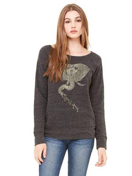 Winking Elephant Sweatshirt for wholesale by Love & Asana