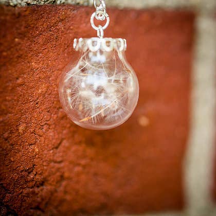 Adorned by Aisha - Wholesale Pendant/Charm Necklace - The Dandelion Seed Wishies Necklace2