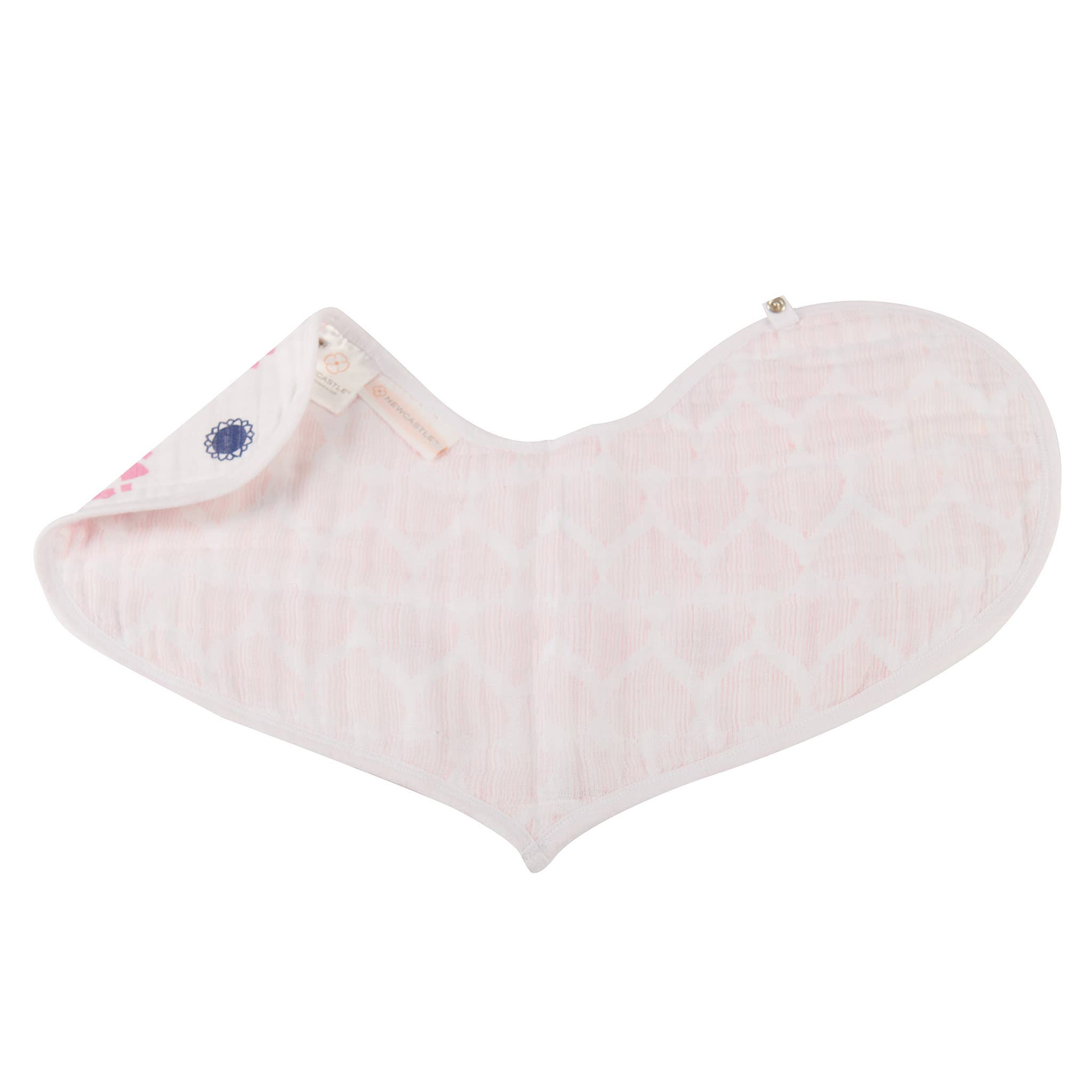 Newcastle Classics - Wholesale Bib - Baby - Pop of Pink Heart Bibs - Set of 21