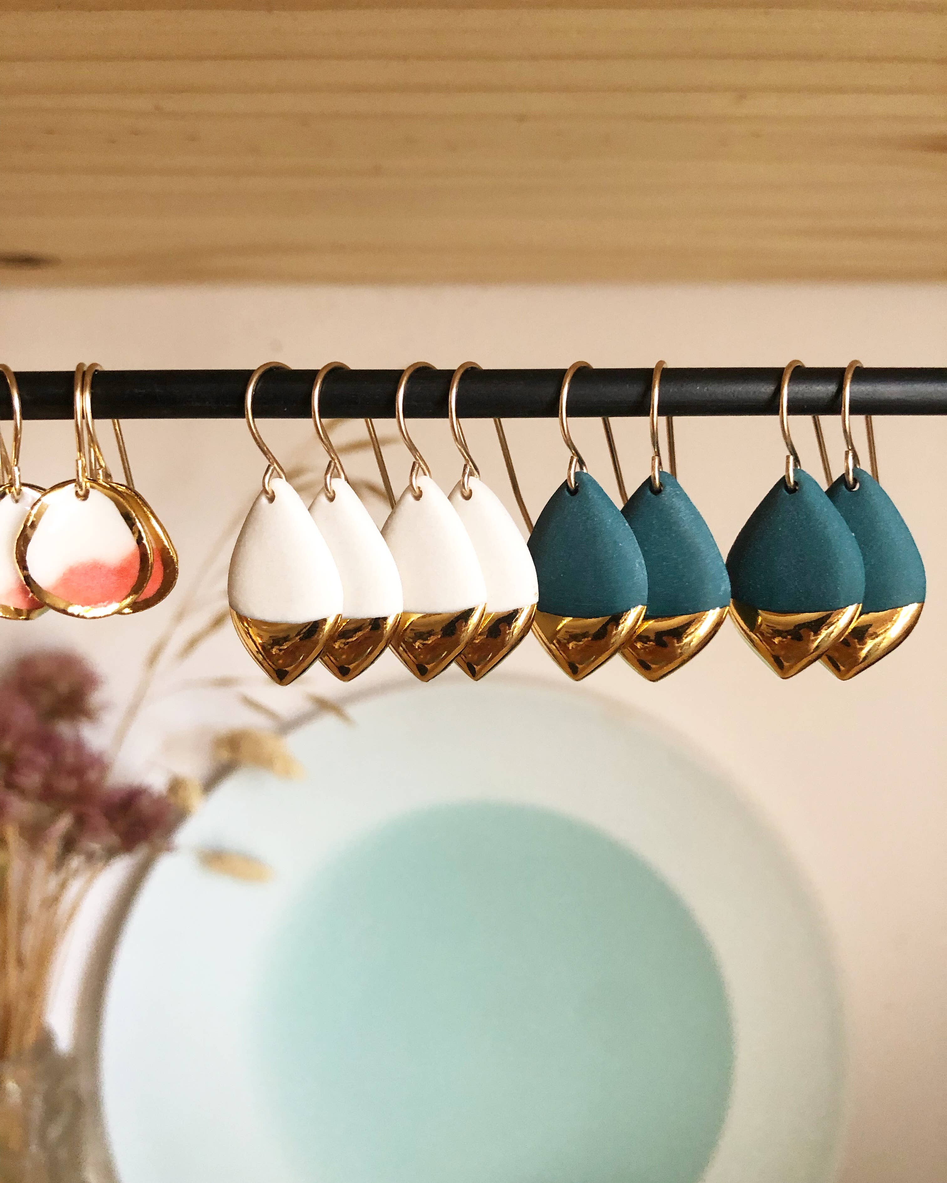 Mier Luo - Wholesale Dangle Earrings - Gold Dipped Marquise Earrings2