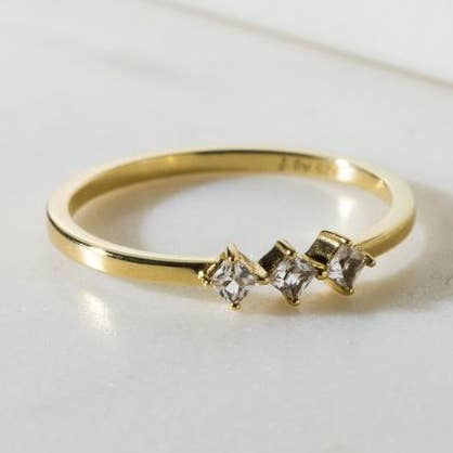 Kira Tri Gem Anello - Oro Vermeil per la vendita all'ingrosso da parte di Finley