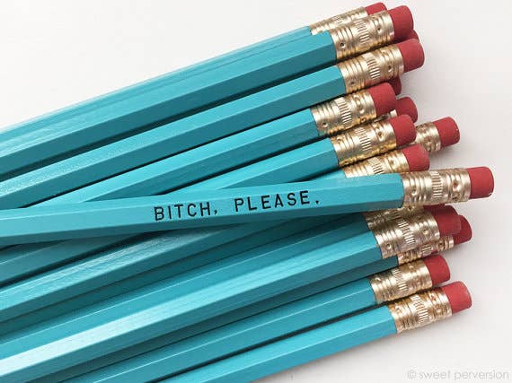 Sweet Perversion - Wholesale Pencil - B*tch. Please. Turquoise Pencil Set1