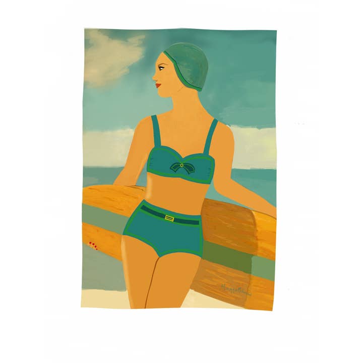 B-16x20 Gallery Wrap Print, modello metà secolo, tavola da surf per la vendita all'ingrosso da parte di Maggie McFarland Design-Lulu LaRock