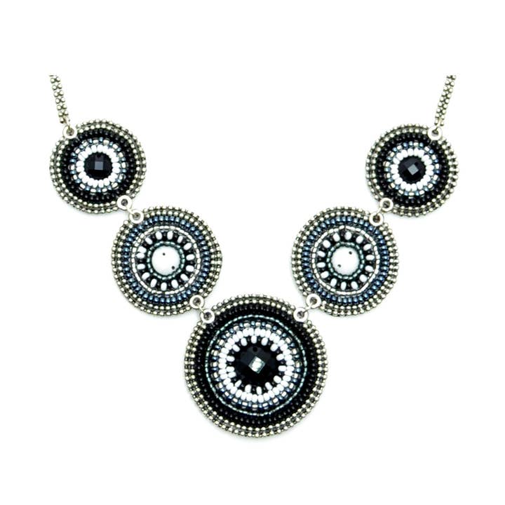 Seed bead Necklace Black & White for wholesale by Erik & Mike