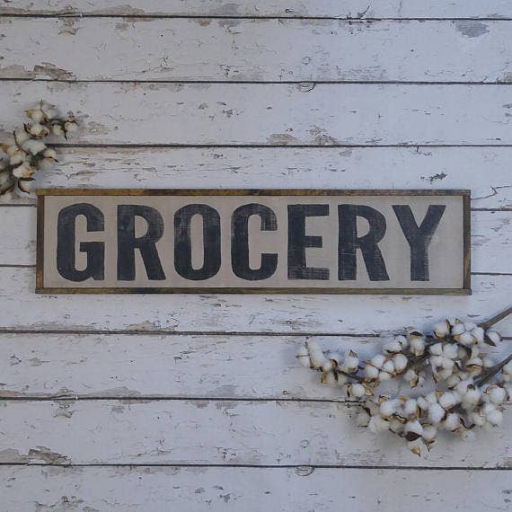 The Green Elephant Shop - Wholesale Sign - Grocery Sign