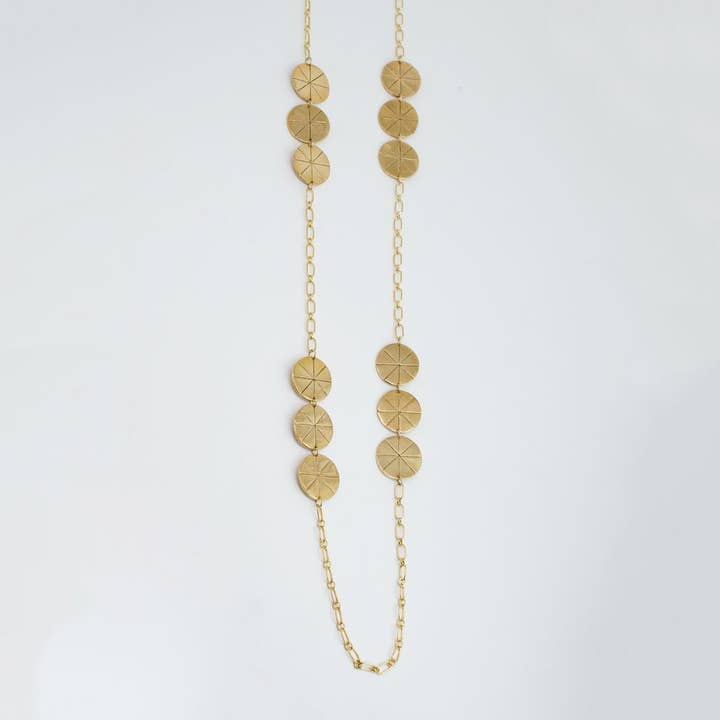 Lucent Disc Chain Necklace for wholesale by On a Limb Creative