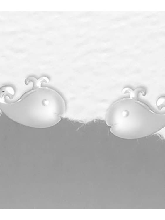 Earrings - Whale Tale Sterling Silver for wholesale by Lily and Momo